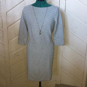 Light gray Ralph Lauren classic sweater dress